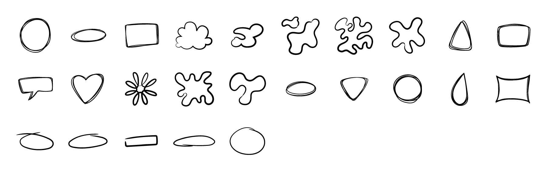 shapes doodle lines